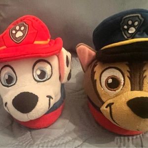 Pantuflas paw patrol :de niño talla 7-8 nuevas sin etiqueta , color azul y rojo